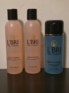 NWT Set of 3 L'BRI Products. 2 Gentle Refresher 1 Deep Pore Cleanser